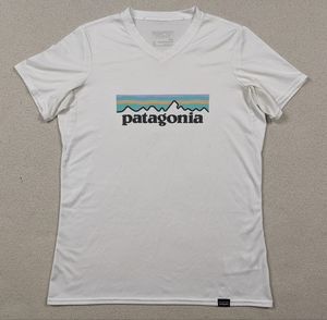 Patagonia Daily Capilene Base Layer T-shirt V-Neck White Women's Size XS